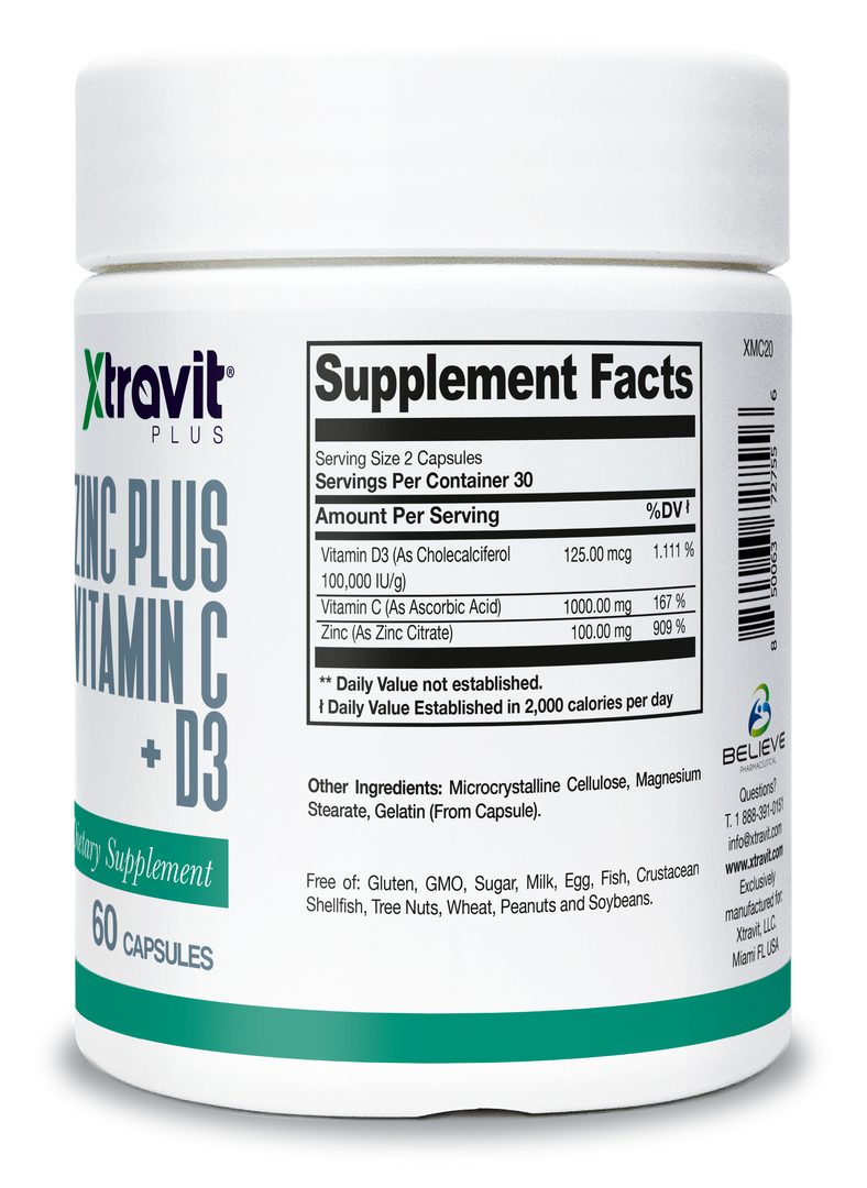 Zinc más vitamina C + D3